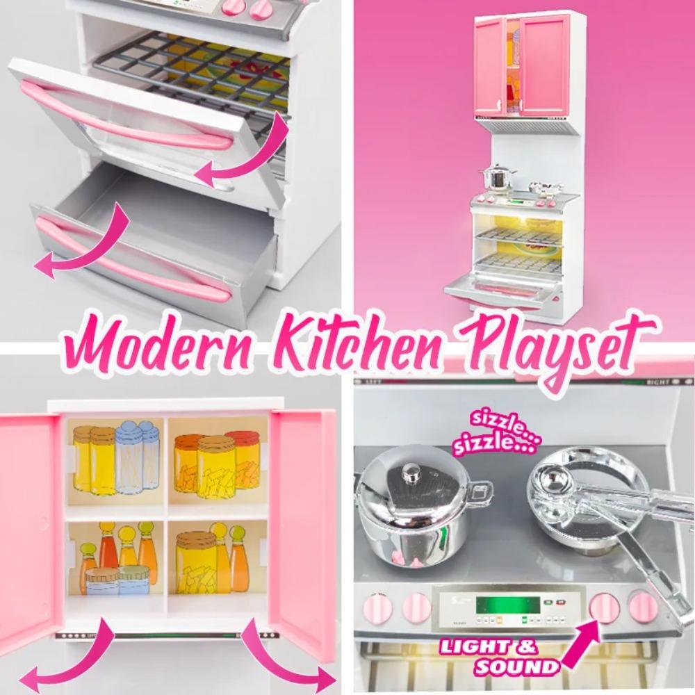 Kinderküchenspielzeug-Set Simulation Mini-Küchengeschirr Kühlschrankmodell Mädchen-Spielzeug Spielzeug-Geschenkbox 14+ Jahre