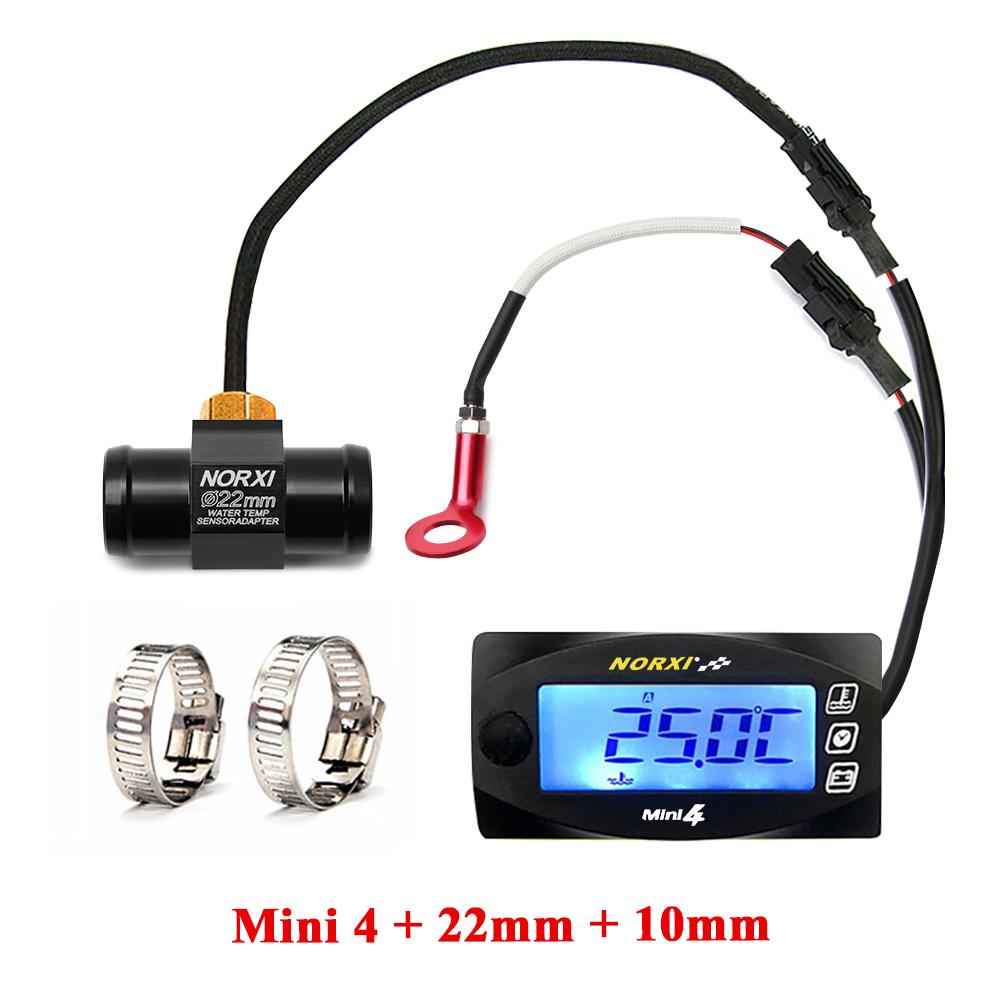 Motorcycle MINI 4 DUAL TEMP METER Voltage Time For Cb500x Nmax125 XMAX250 300 Dual Digital Temperature