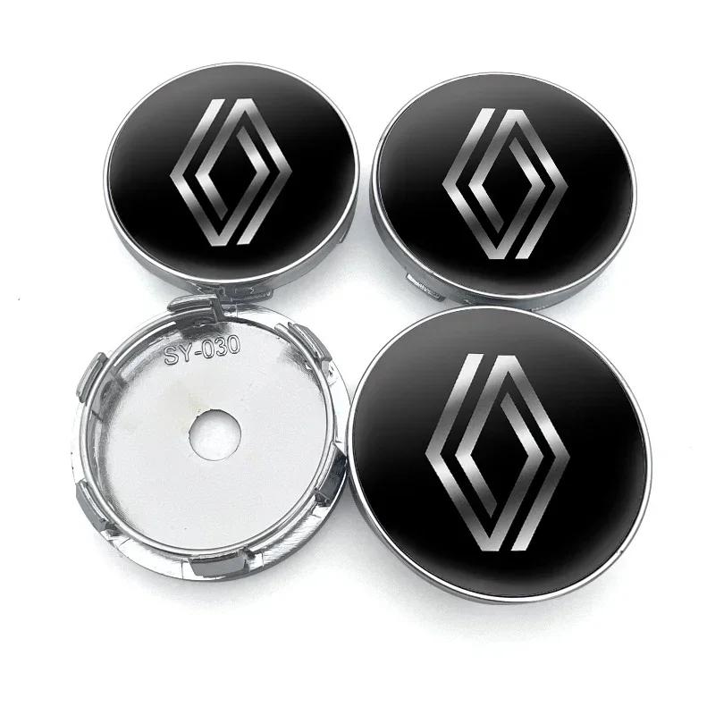 

2026 Hot For Renault Hub Caps 4Pcs 60mm For Renault Clio Laguna 2 Megane 2 3 Duster Logan Captur Car Wheel Center Hub Cap Tire R