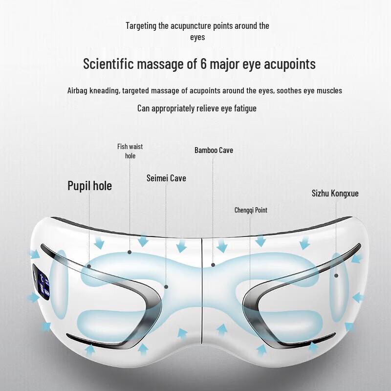 AUX Eye Massager with Bluetooth and Heat