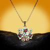Color Zircon Necklace Set Zircon Trend Black Set Copper Commuter