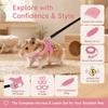 4pcs Faux-Leather Hamster Harness Set Nylon Rat Walking Harness Guinea Pig Harness Set  Hamster