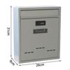 Metal Mailbox W/ Letterbox Rainproof Drop Box Iron Retro Style Mail for Townhouse Office