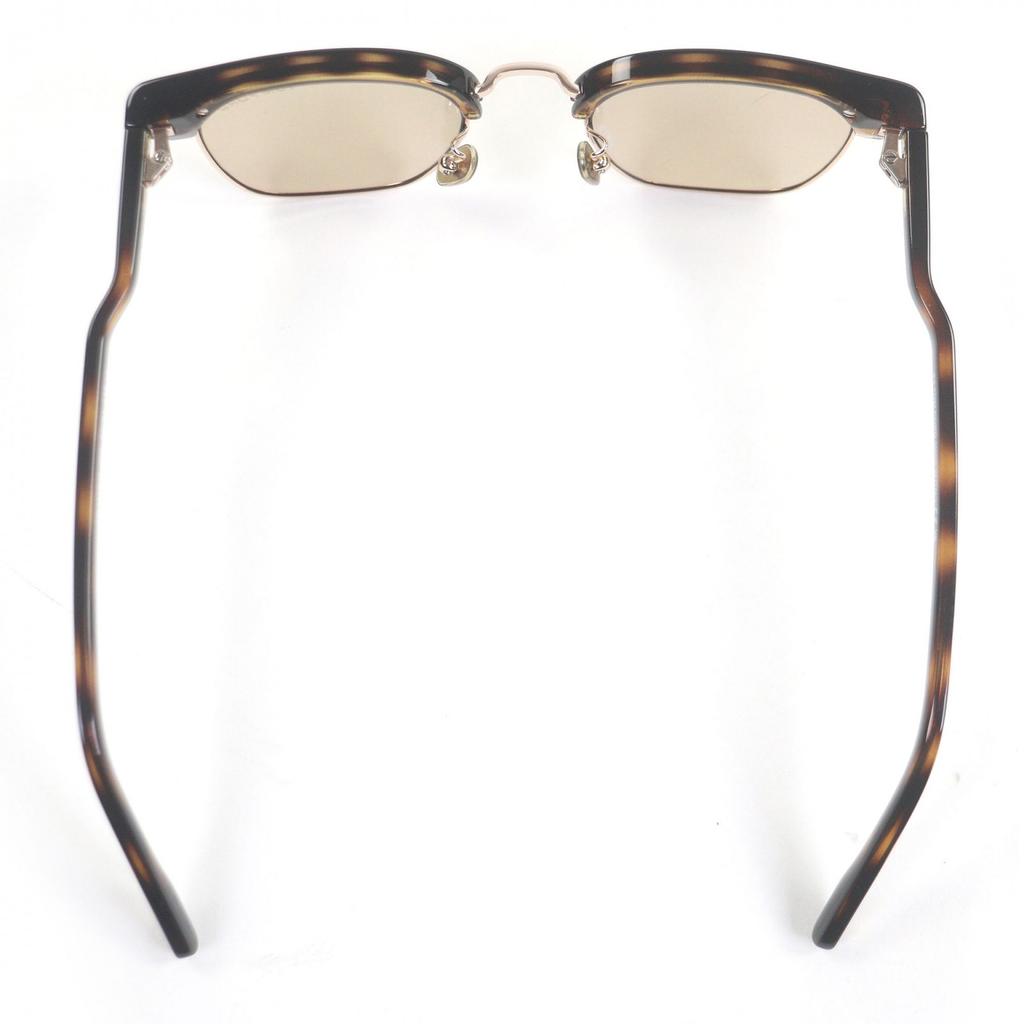 Excellent TOM FORD sunglasses Marble Half Rim Clear Brown Gold Yellow Lens Used