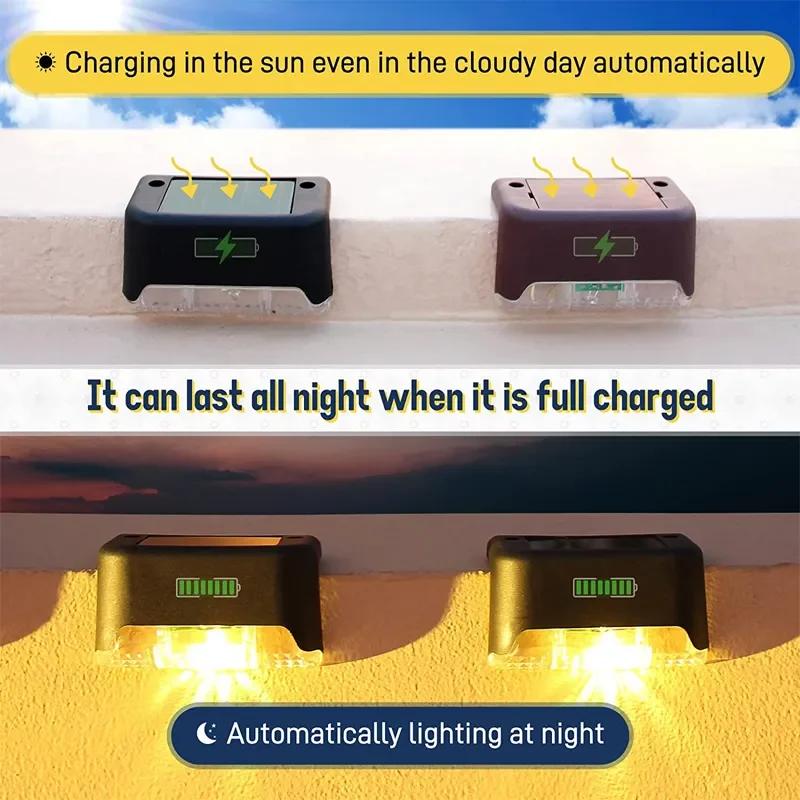 4-20PCS LED Solar Lights Outdoor Garden Light Waterproof Solar Step Deck Light Lamp Sunlight Courtyard Decor Solar Garden Lights