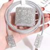Sparkling Rhinestones Charging Protectors Set With TPU Cover And Cable Clip For 20W 18W Fast Charging Accessories