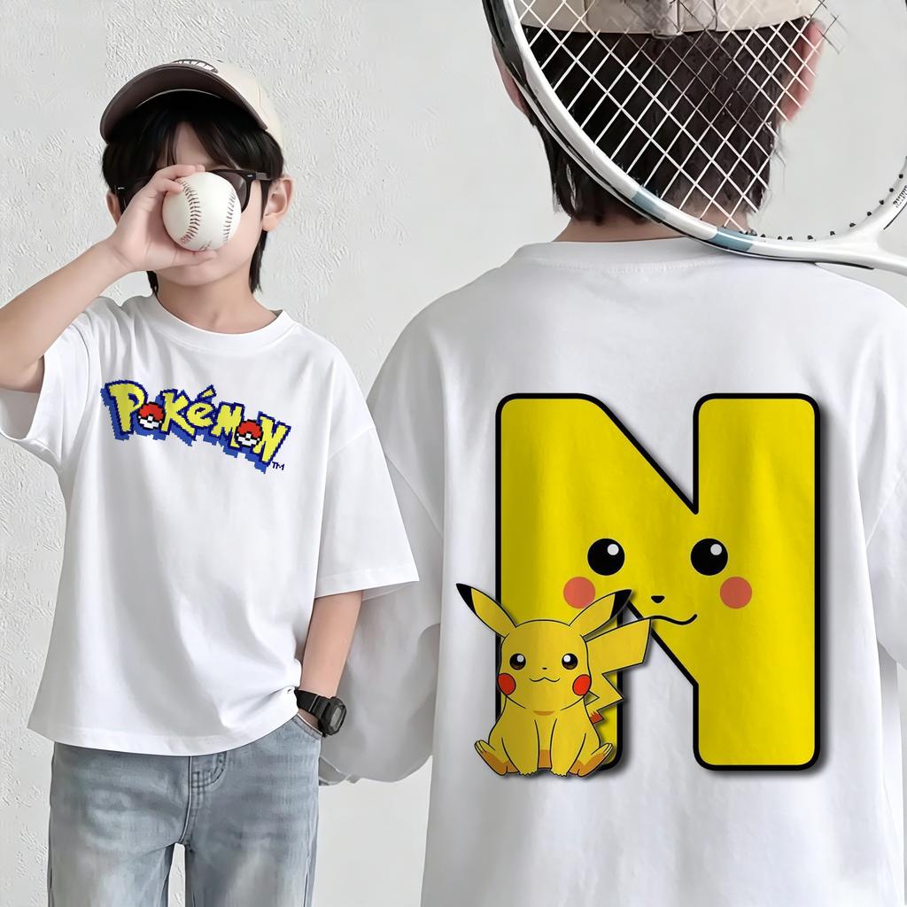 New summer Pokémon Tshirt casual printed shortsleeved shirt fashionable street style top suitable for both men and women