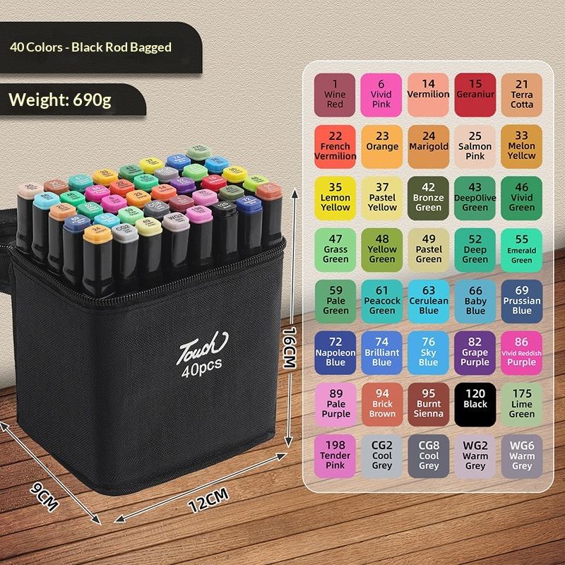 Art Marker Pen Set Double Headed Sketching Paint Oily Tip Based Markers For Draw Graffiti Manga School Art Supplies