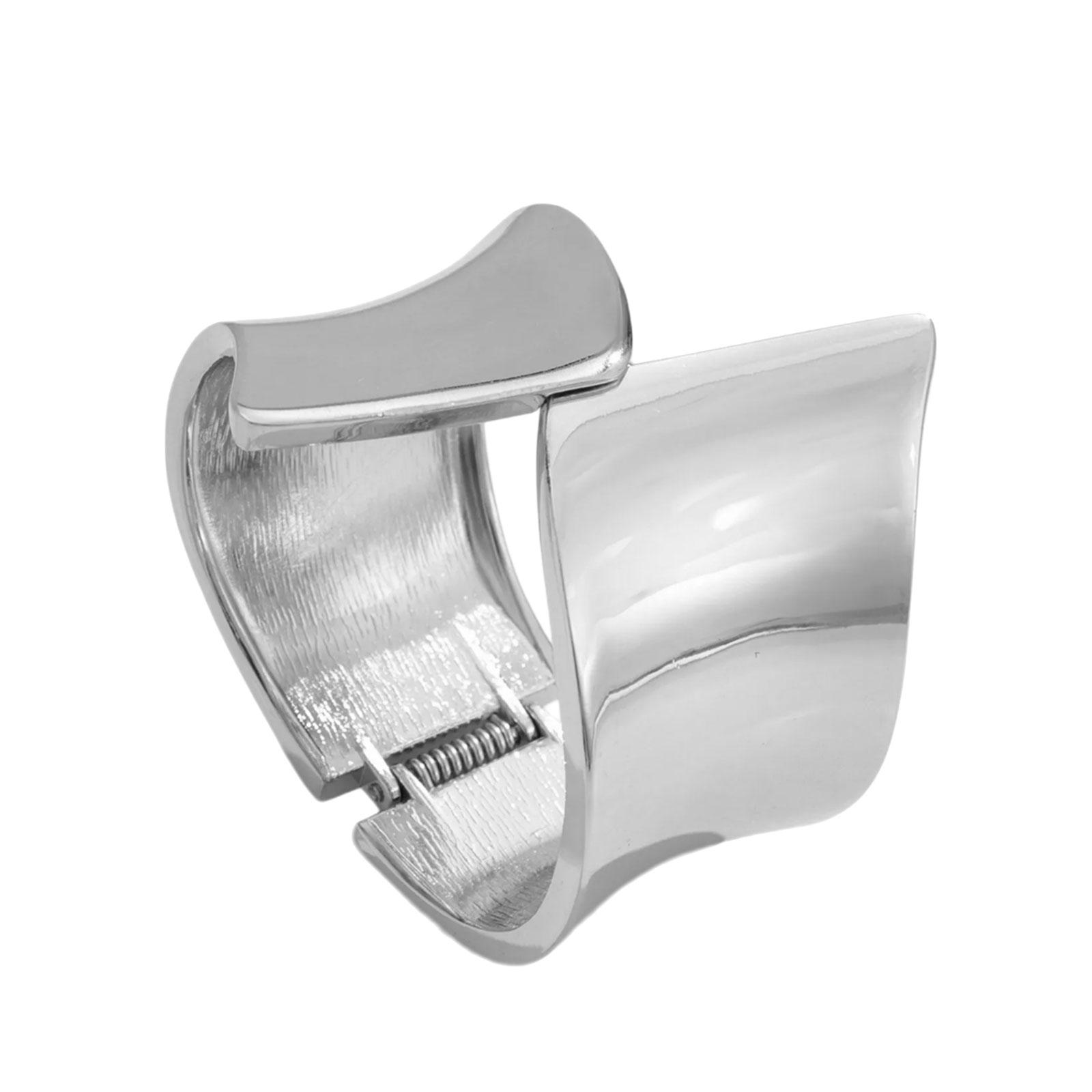 

Хип-хоп Преувеличенный широкий браслет-манжета/кольцо на палец Стильные геометрические украшения Аксессуары ручной работы для женщин и мужчин 1