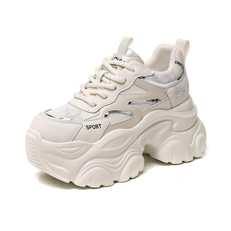 Popular Dad Shoes Women's 2025 Autumn and Winter Models, Small Fashion Casual Shoes, Thick-soled Solid-color Sports Shoes, Children's Versatile