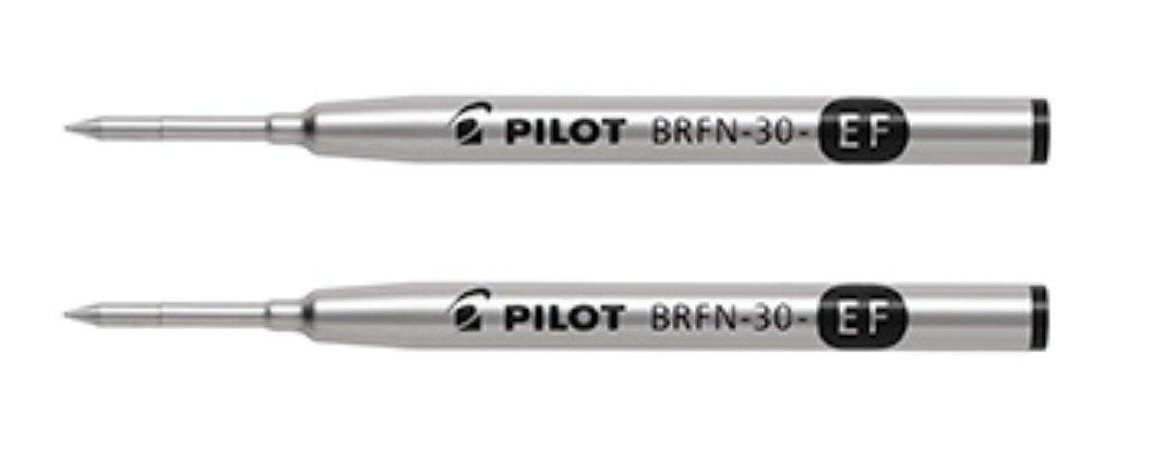 Pilot Ballpoint Pen Extra Set of 2 Oil-Based Refills, Fine, 0.5mm, Black, BRFN-30EF-B,