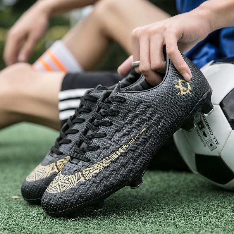 Football Shoes New Children's Students Spike Broken Diced Game Shoes Men's and Women's C Luo Assassin AG Large Size Low-top Training Shoes