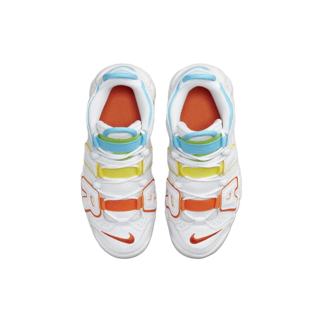 Nike Air More Uptempo GS White Rainbow Παιδικά Αθλητικά Πολύχρωμα Opti-Yellow Safety-Πορτοκαλί FJ4624-100