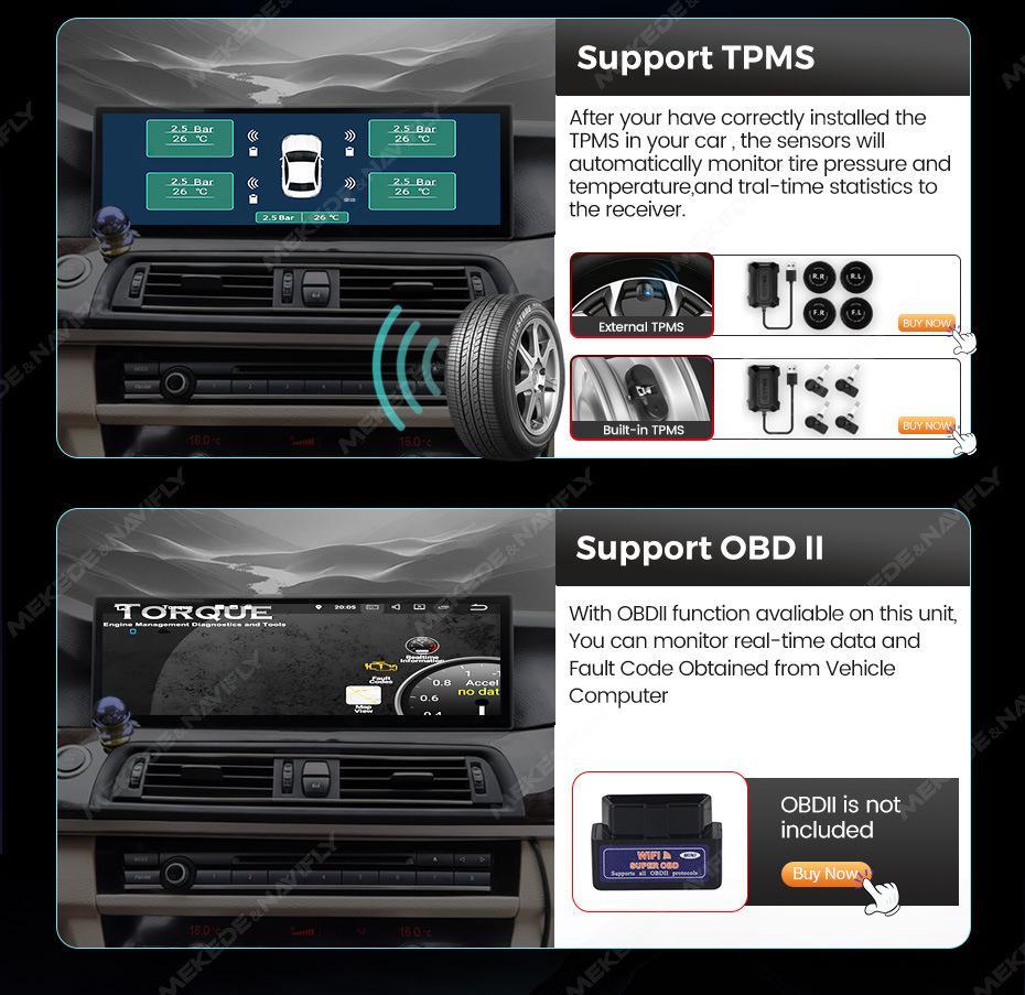 Compatible with BMW 5 Series (E60, E61, E63, E64) 15" Android Display