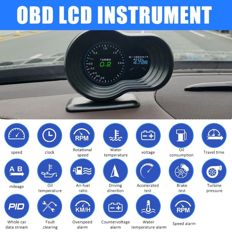 LCD Car HUD Display Unit Car Instrument Offer Data Projection User Friendly Setups for Long Pull & Safety Focused Drives