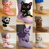 3D Stricktier Süße Socken Gemütlich Flauschig Dick Warm Plüsch Kawaii Socken Für Damen Teenager Kinder Haushalt Winter Urlaub Weihnachtsgeschenk
