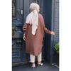 Buttoned Brown Hijab Tunic 663kh