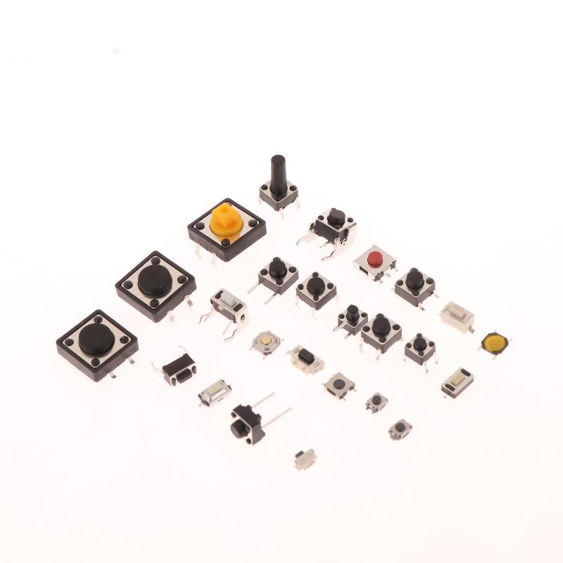125Pcs Smd Dip 2*4 3*6 4*4 6*6 12*12 Reset Mini Leaf Switches For Arduin 25 Types Micro Tact Push Button Switch Assorted Kit