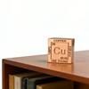 Bloco de Cobre Sólido Alta Densidade Cobre Puro 99,9% Bloco de Metal Decorativo Colecionável para Exibição Artesanato Educacional