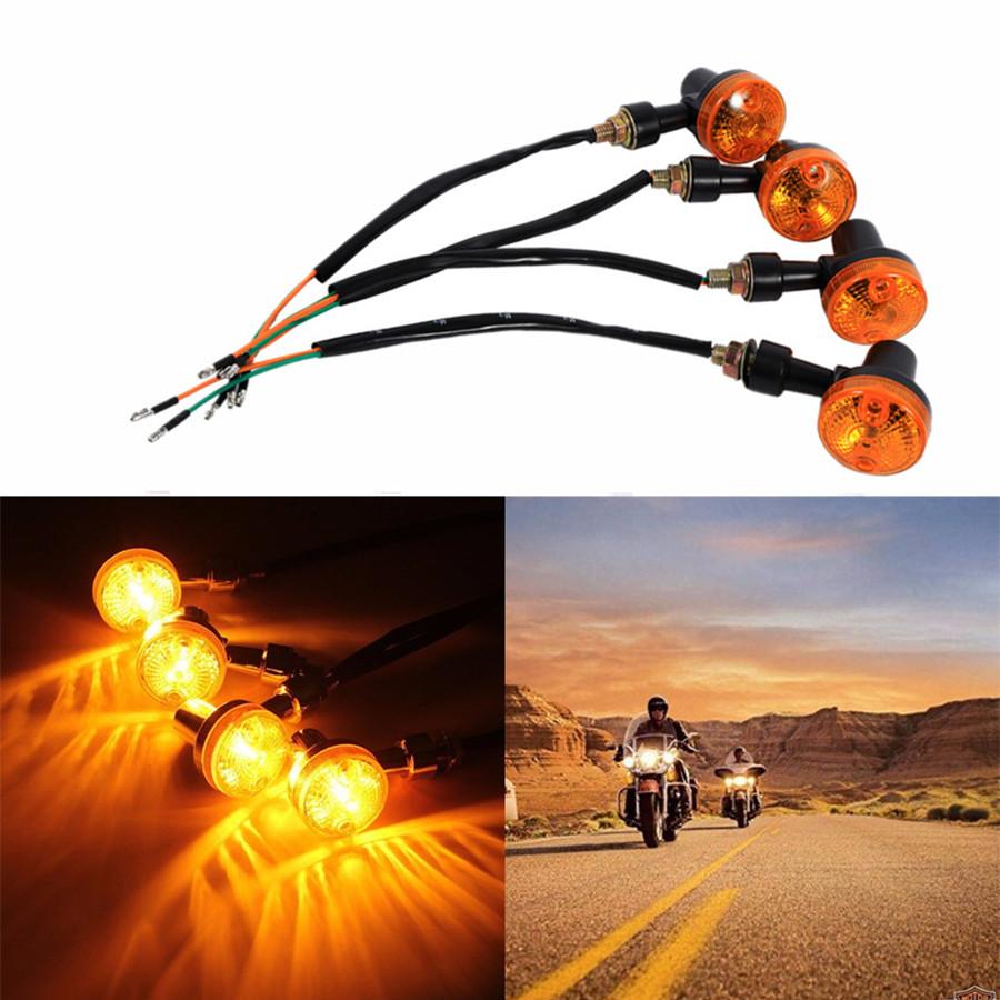 

4pcs Universal Motorcycle Turn Signal Light For Harley Motorcycle Accessories чорний