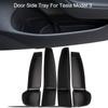 Door Side Storage Box Front Rear Door Handle Armrest Tray Organizer for Tesla Model Y Juniper 2020 - 2025 Model 3 Highland
