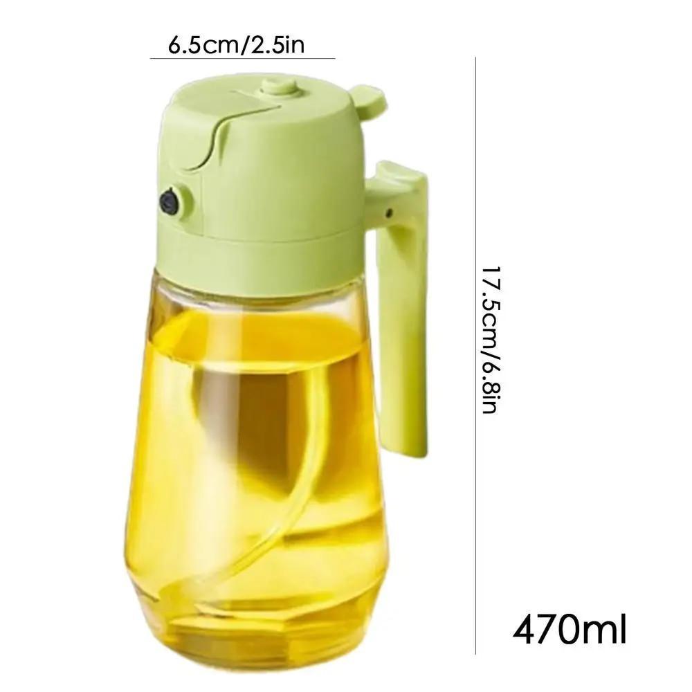 2 In 1 Oil Dispenser Bottle Oil Spray Bottle for Kitchen Oil and Vinegar Dispenser Olive Oil Bottle Sprayer Home(Spray&pour)
