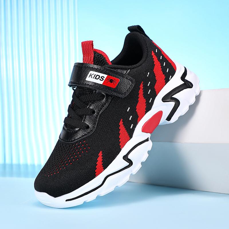 Children Sneaker Boys Knit Fabric Sports Shoes New Design Platform Kids Casual Shoes Walking Tennis Boys Sneaker