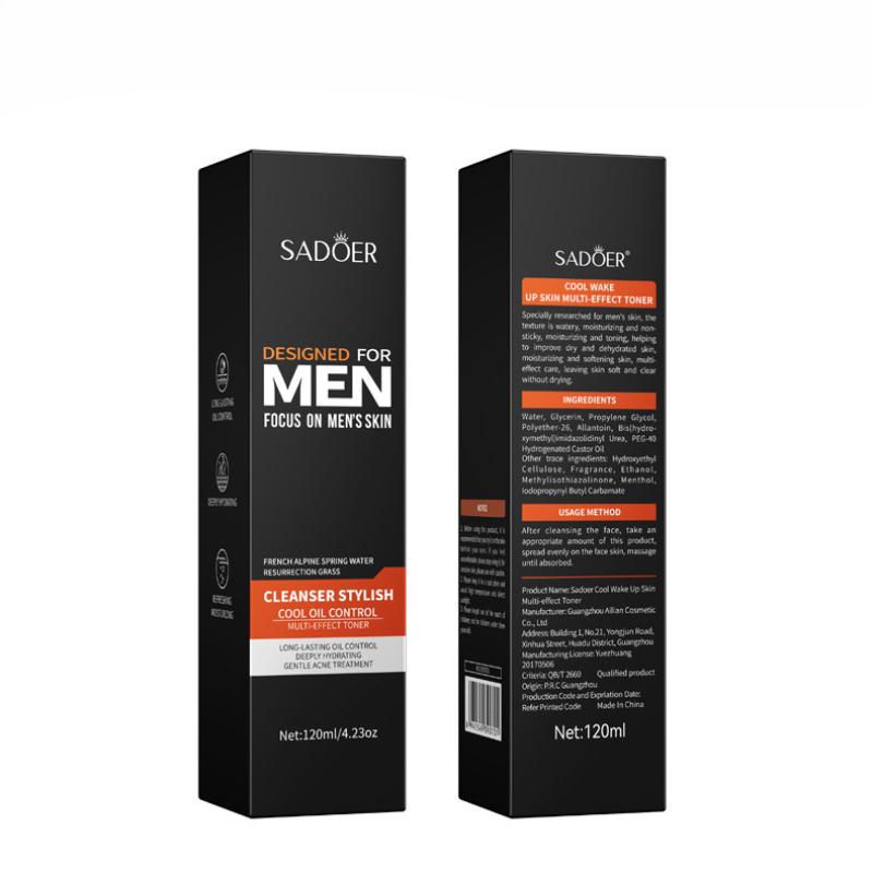 Cool and Cool Multi-effect Toner for Men. Moisturizing, Firming, and Emollient. A Must-have for Tough Men In Winter.