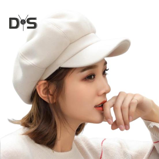 

Женский берет с короткими полями, плюшевый ретро-купол, однотонный головной убор, легкая восьмиугольная кепка в английском стиле, кепка с козырьком для шопинга, путешествий, свиданий бежевый