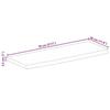 VidaXL Dessus de table 70x30x2,5 cm bord vivant bois massif manguier, dessus de table en bois, dessus de table d'appoint, 370333