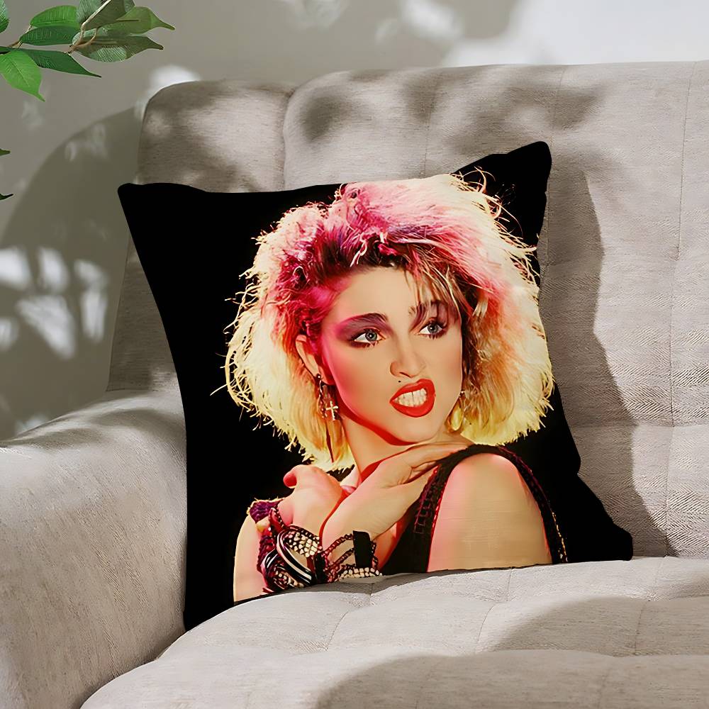 Pop M-Madonna Singer Pillow Case Cushion Cover Soft Cute Throw Pillow Case For Car Sofa Pillowcase Polyester With