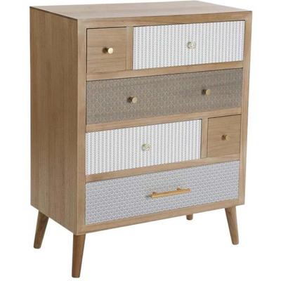 Commode - VERSA - Kapua - 6 Drawers - Wood - Grey, White and Brown