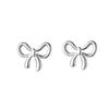 Wen Jian Bow Tie Titanium Steel Stud Earrings: Trendy, Simple, Cool Style for Women 2023