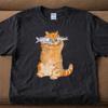 Gildan Funny Cat Holding Fish Shirt Hilarious Cat Gift