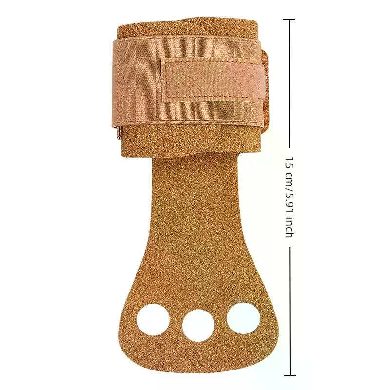 1Pair Gymnastics Grips Gym Pull-up Grip Strap Lifting Strap Palm Protection Wristbands Cowhide Gloves Sports Gloves