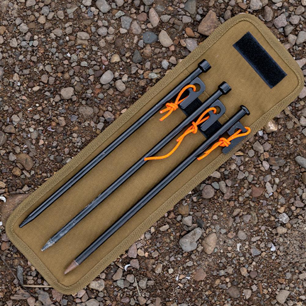 8.66 X 4.92 X 1.18 In Camping Tent Stake Bag Portable Nail Pouch Tent Ground Nails Storage Bag for Hiking Outdoor Use Camping