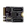 Cablecc NGFF Key A+E PCI Express To SATA 3.0 6Gbps Dual Port Adapter Converter Hard Drive Expansion Card JMB582 2230
