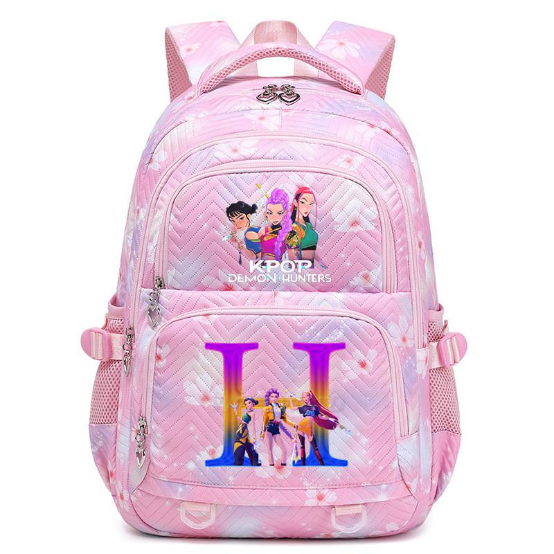 Kinder Mädchen Kpop Rumi Zoey Mira Buchstaben Aufdruck Student Schultasche Wasserdichter Rucksack