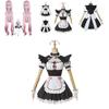 Nekopara Chocola Vanilla Katzen-Maid-Kleid Japanisches Anime Cosplay Kostüm Perücke