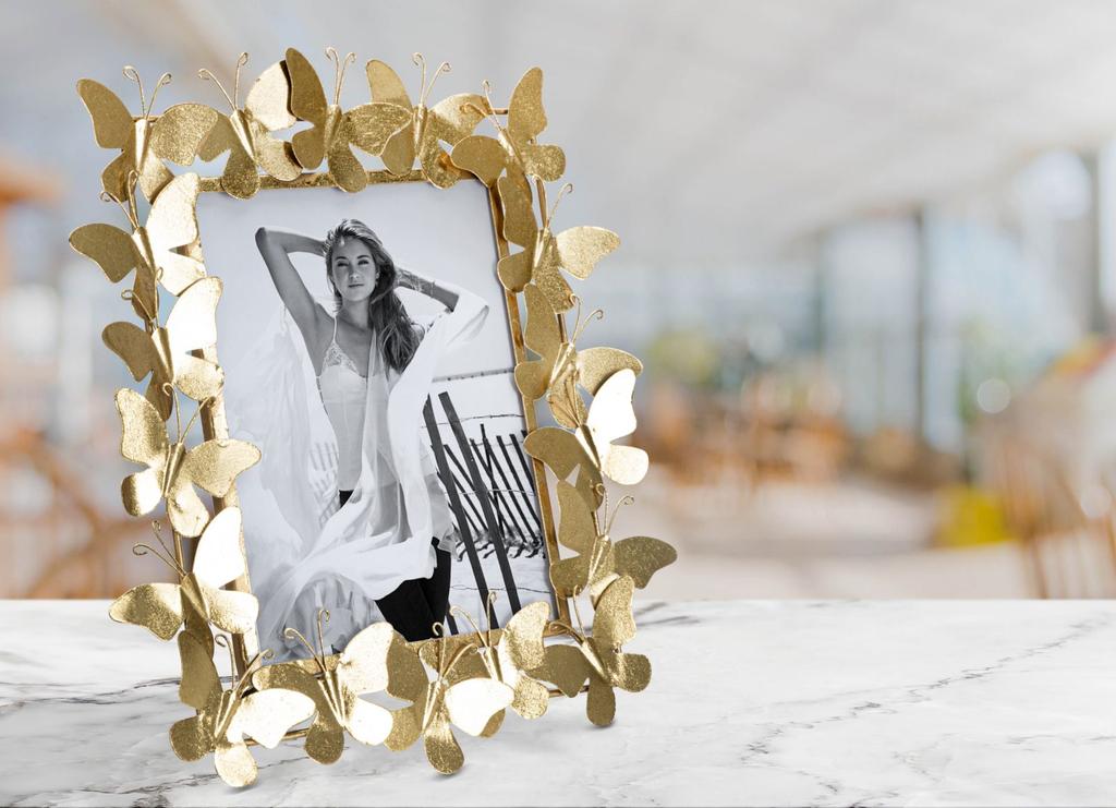 Photo Frame Butterfly Glam Cm 35X15X38 (Inside Sizes Cm 20X25)