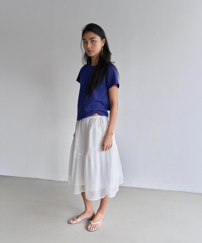 Odeukaelol Dot Sheer Skirt_Ivory