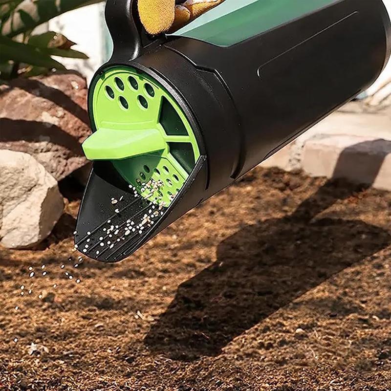 

Ручной встряхиватель-разбрасыватель семян для садового газона - регулируемые размеры отверстий, идеально подходит для распределения семян
