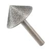 120# Grit Grinding Head 90 Degrees Chamfer Cone Processing For Cutting Machining Round Shank Accessory