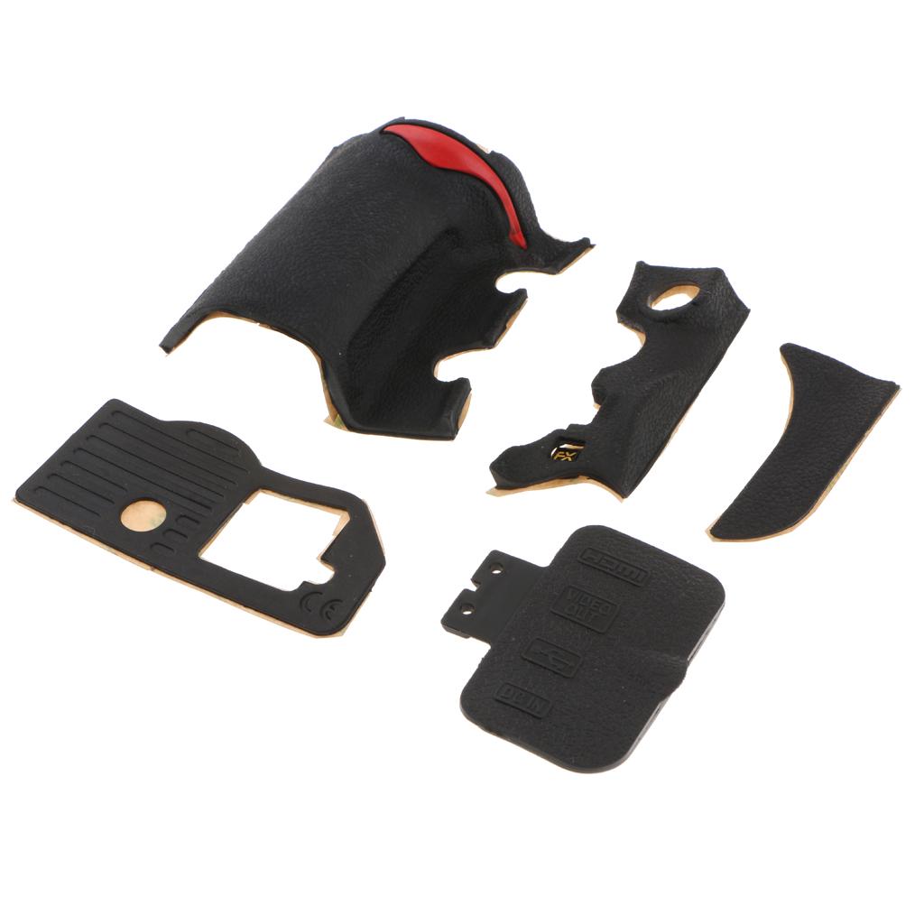 5 Pieces Grip USB Rubber Unit Repair Part  for Nikon D700 Front Rear Cover