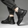 Fashion Ankle Short Barrel Male Shoes Brown Booties Black Men's Boots Y2k Offer In Promotion Retro Cheap Trendy 2025 New Offers Non Slip