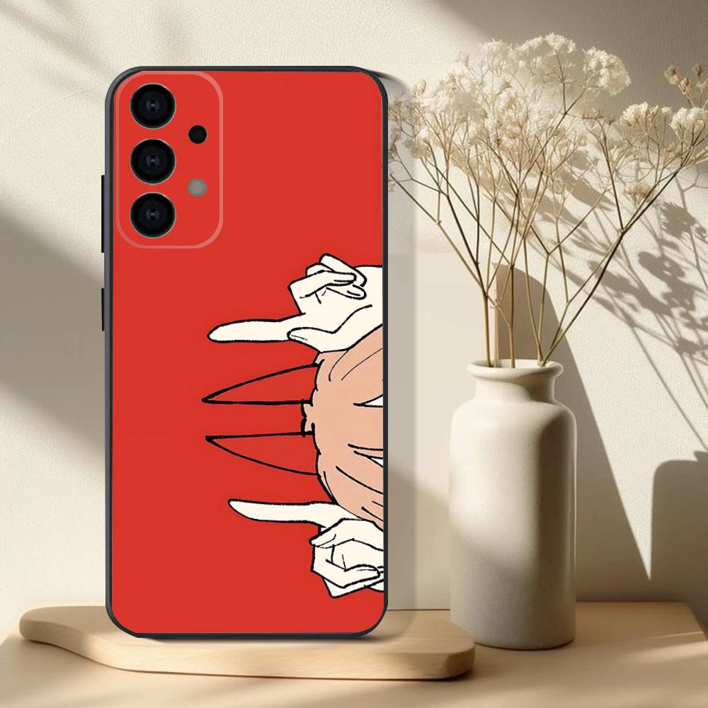 Anime C-Chainsaw Man Phone Case For Samsung S 25,24,23,22,30,21,10,9,Ultra,Plus,Lite,FE,4,5G Black Soft Case Samsung S25ULTRA