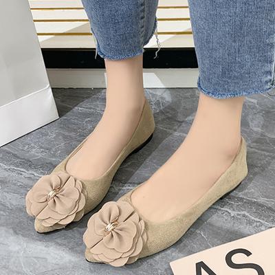 Zapatos De Mujer Women Cute Sweet Plus Size Spring & Summer Flat Shoes Lady Casual Beige Loafers for Office Career Work Ga179