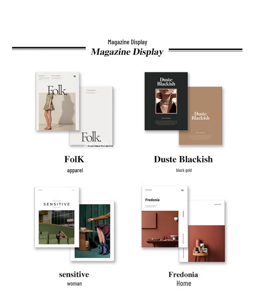 İngiliz Tarzı Defter: Moda Dergisi Kapak ve Sahne Düzeni Aksesuarı