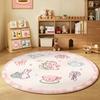 Cartoon Style Living Room Decoration Washable Carpet Round Rugs for Bedroom Fluffy Soft Floor Mat Thickend Plush Children's Rug