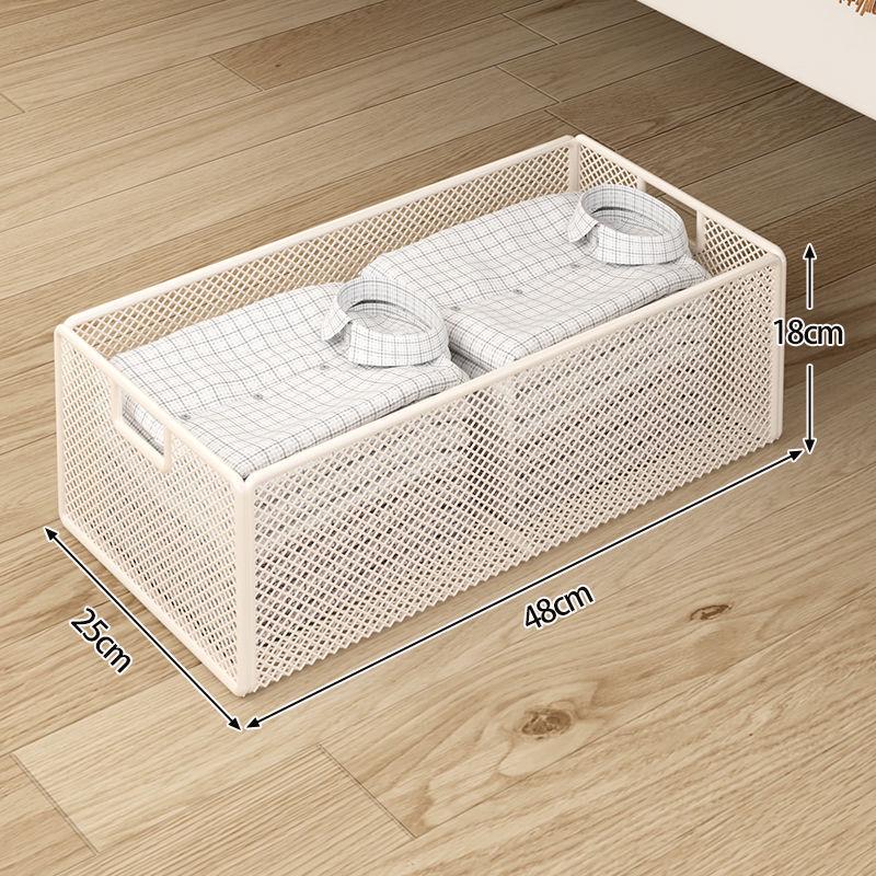 Flat Large Underbed Storage Box with Wheels - Drawer-Type Organizer for Clothes